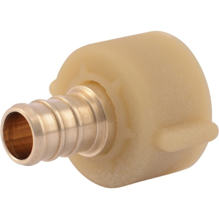 Sharkbite 1/2 In. Crimp Fit x 7/8 In. BCT Brass PEX Adapter UC528LFA